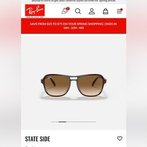 Ray-Ban stateside retro sunglasses. Brand new never worn
